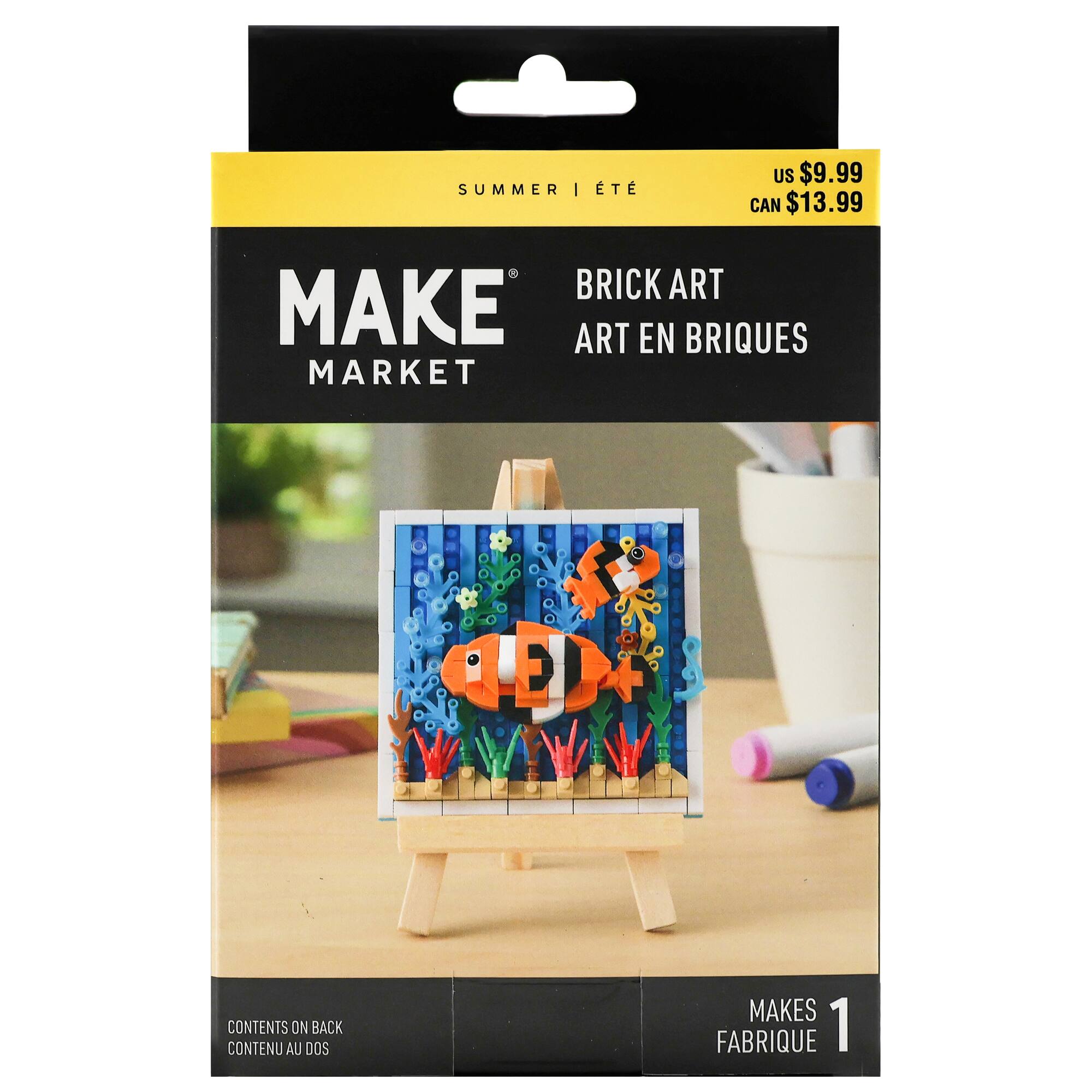 Clownfish Brick Art Kit with Wooden Easel by Make Market®